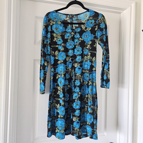 Marlet Moda Gran Dresses & Skirts - 1980s Vintage Marlet Gran Moda Minindress Midnight Blue Black Floral #96